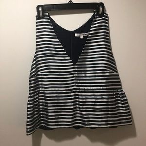 Elizabeth and James Stripped peplum top